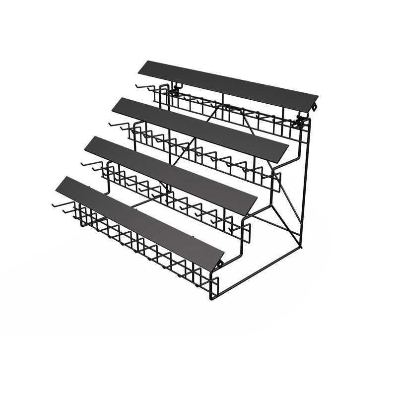 EBSCO INDUSTRIES INC, 17 in. H X 17 in. W X 24 in. D Black Metal Socket Display Rack