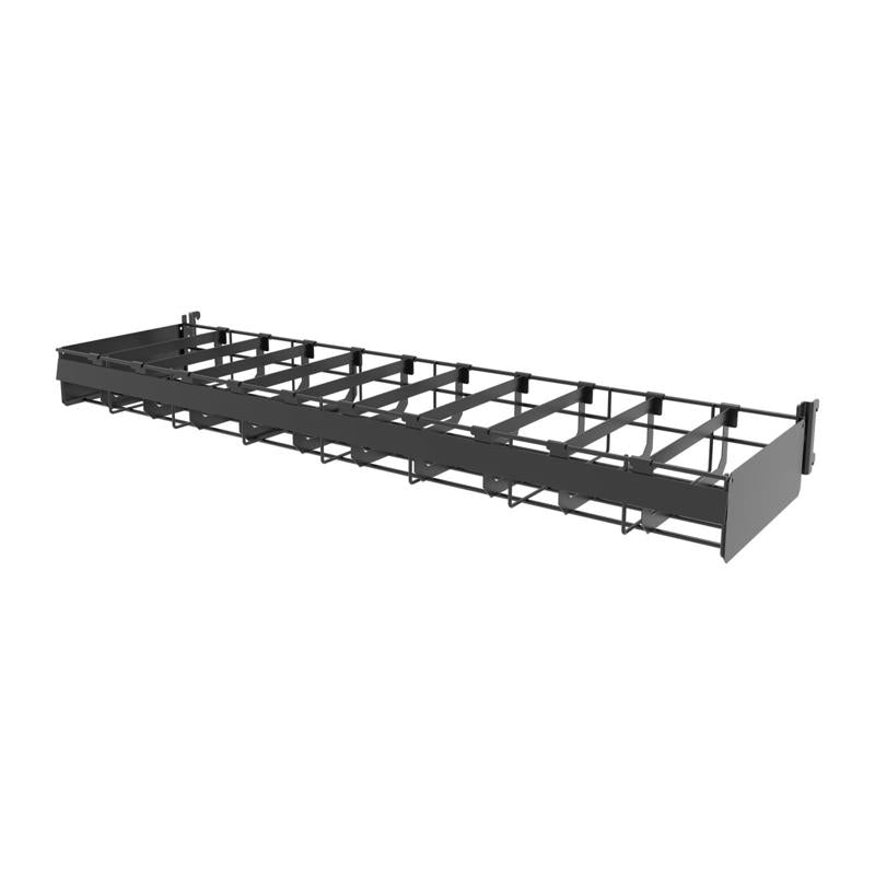 EBSCO INDUSTRIES INC, 7 in. H X 13 in. W X 49 in. D Black Metal Lawn Mower Wheel Rack Display