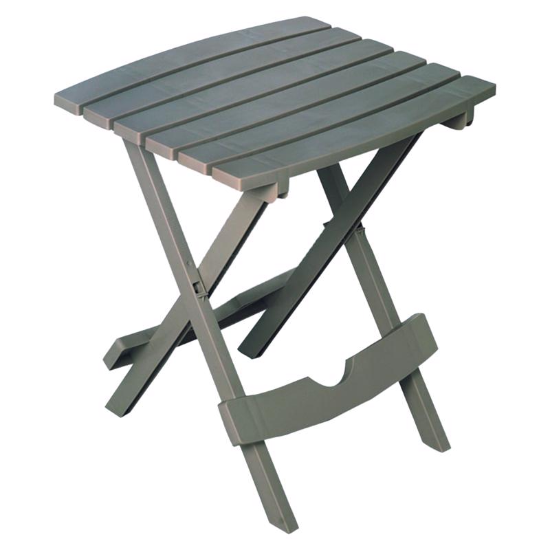 ADAMS MFG CORP, Adams Quik-Fold Gray Rectangular Resin Folding Side Table