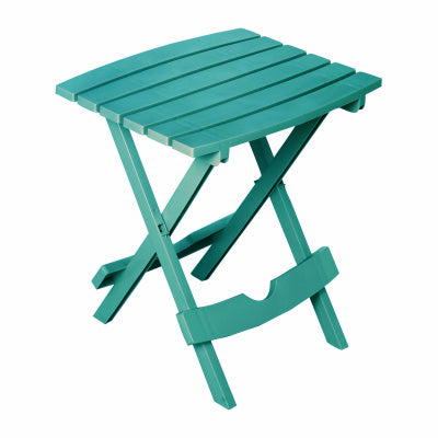 ADAMS MFG CORP, Adams Quik-Fold Teal Rectangular Resin Folding Side Table