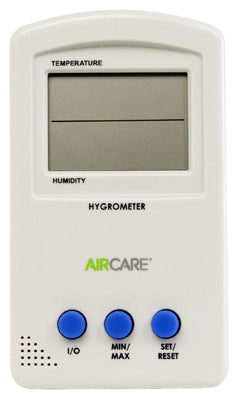 ESSICK AIR PRODUCTS INC, Aircare Plastic White AAA Battery Hygrometer/Thermometer