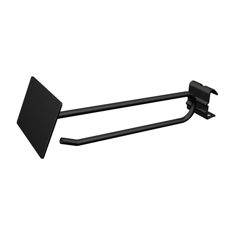 EBSCO INDUSTRIES INC, Black Metal Peg Hook with Bin Tag Holder