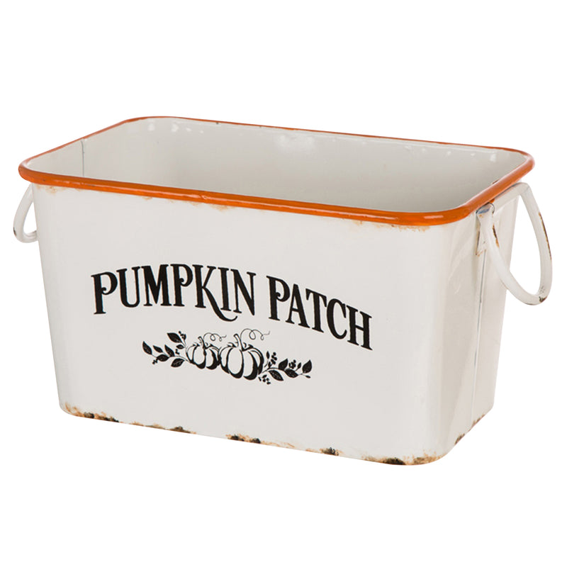 ACE TRADING - JETLINK 1, Celebrations  Enamel Pumpkin Patch Container  Fall Decoration  7.28 in. H x 8.66 in. W 1 pk (Pack of 4)