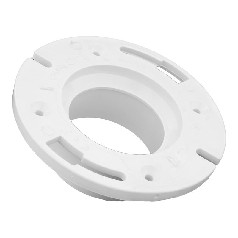 CHARLOTTE PIPE & FOUNDRY CO, Charlotte Pipe Schedule 40 4 in. Hub X 3 in. D Hub PVC 7 in. Closet Flange 1 pk