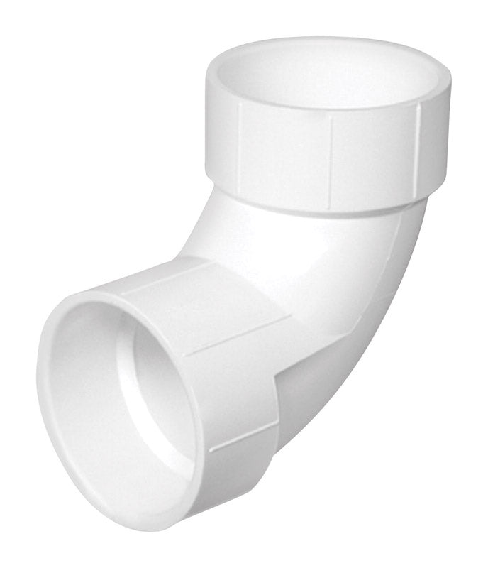 CHARLOTTE PIPE & FOUNDRY CO, Charlotte Pipe Schedule 40 4 in. Hub X 4 in. D Hub PVC 90 Degree Elbow 1 pk