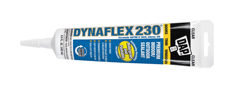 DAP PRODUCTS INC, DAP Dynaflex 230 Clear Premium Latex Sealant 5.5 oz