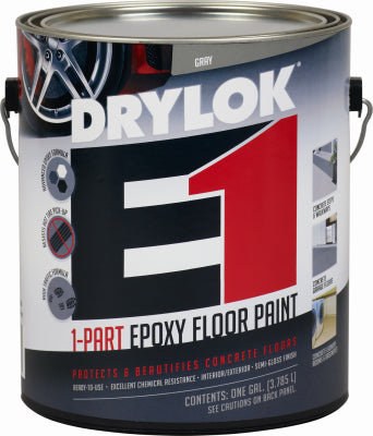 UNITED GILSONITE LABS, DRYLOK Slate Gray Scuffing Resist Epoxy Semi-Gloss Floor Paint 1 gal. (Pack of 2)