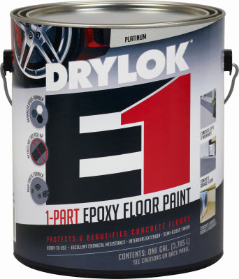 DRYLOK, Drylok E1 Semi-Gloss Platinum Epoxy Floor Paint 1 gal. (Pack of 2)