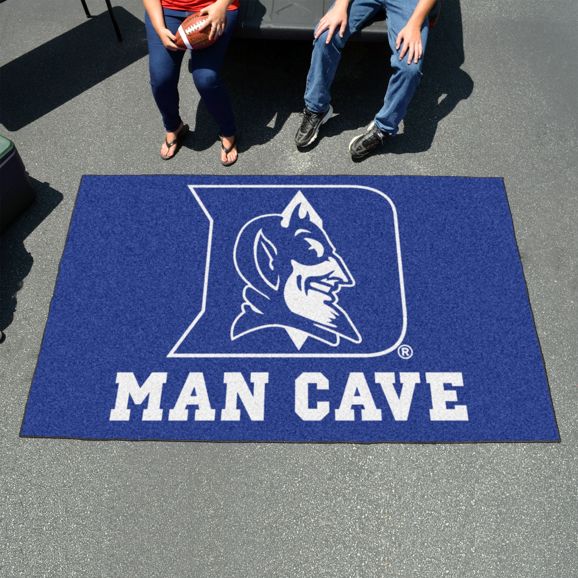 FANMATS, Duke University Blue Devils  Man Cave Area Rug - 5ft. X 8 ft.