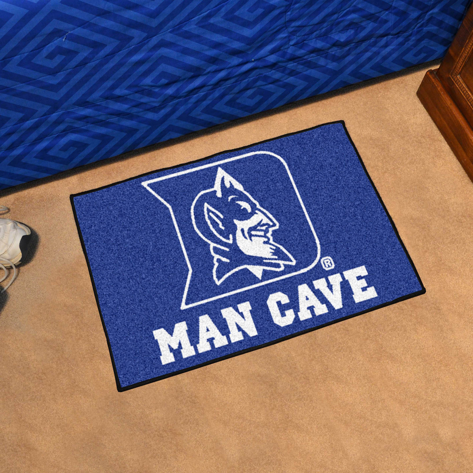 FANMATS, Duke University Blue Devils  Man Cave Rug - 19in. x 30in.