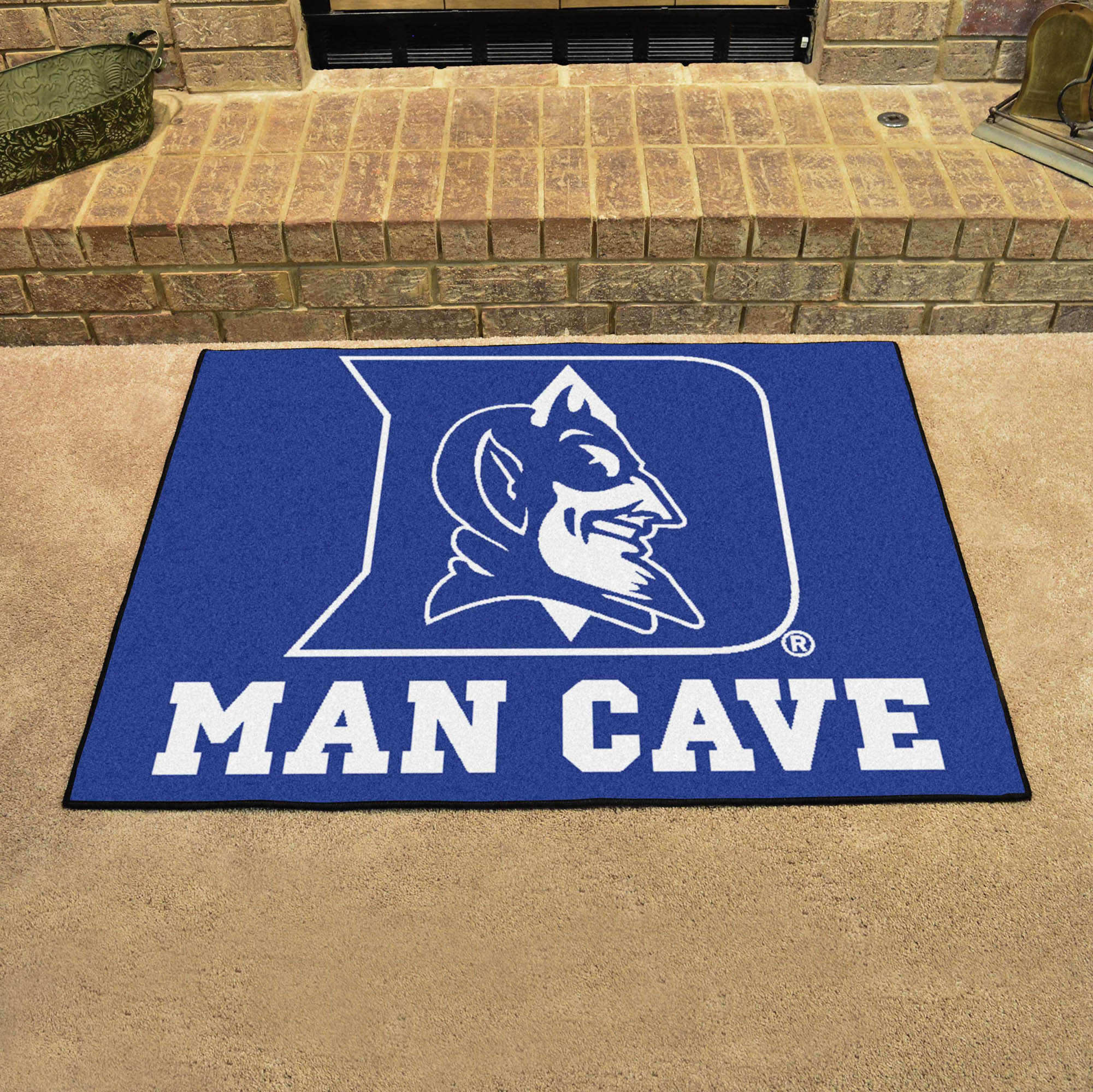 FANMATS, Duke University Blue Devils  Man Cave Rug - 34 in. x 42.5 in.