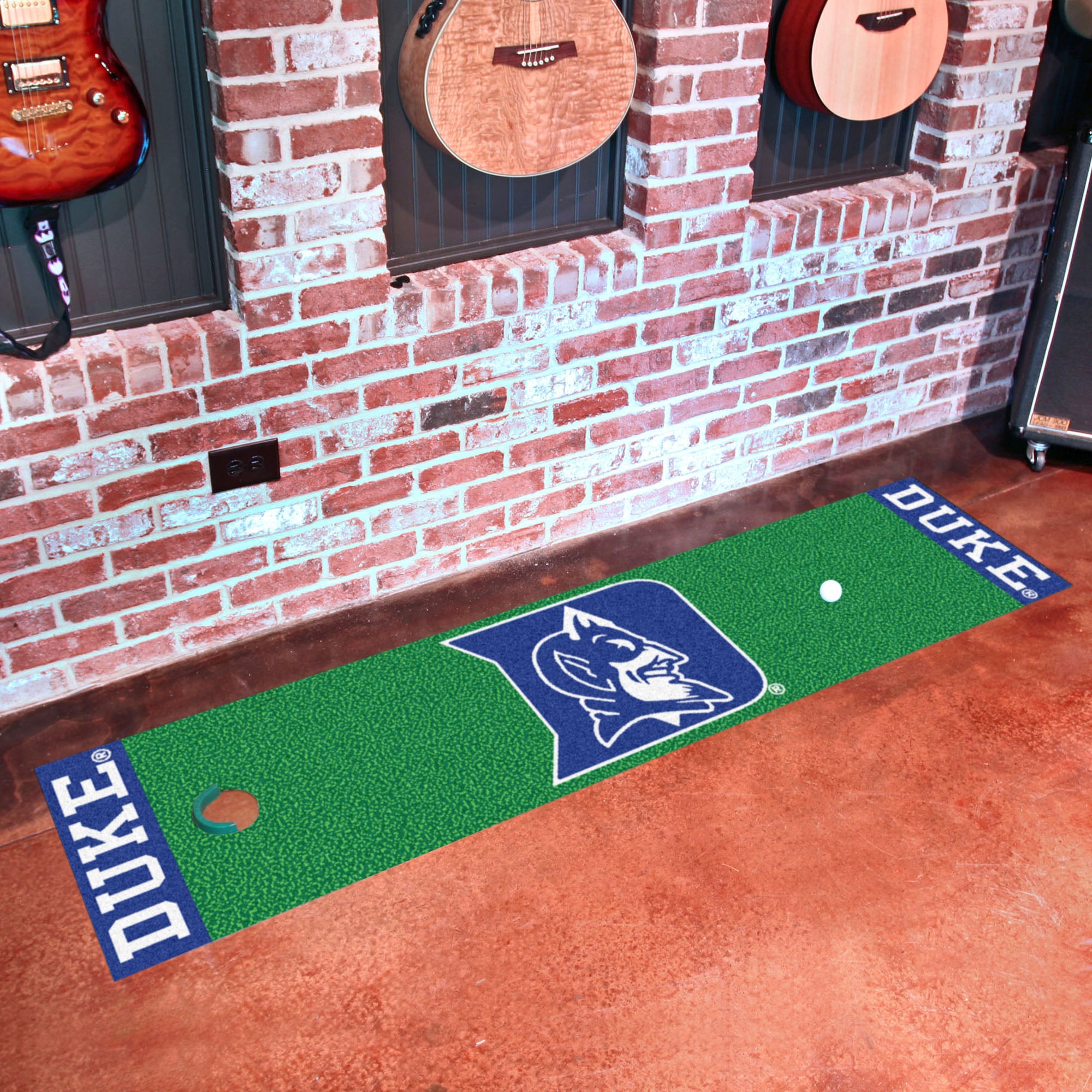 FANMATS, Duke University Blue Devils  Putting Green Mat - 1.5ft. X 6ft.