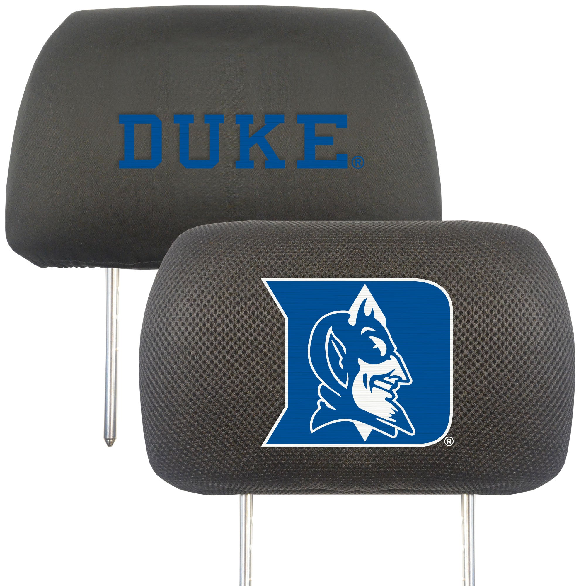 FANMATS, Duke University Embroidered Head Rest Cover Set - 2 Pieces