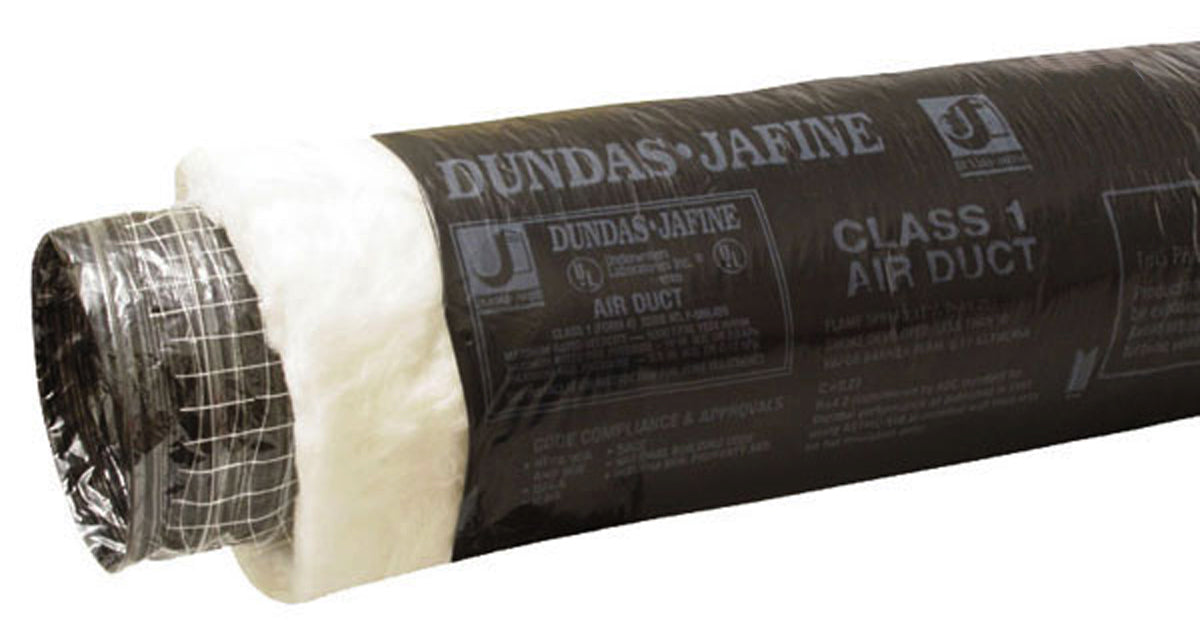 DUNDAS JAFINE INC, Dundas Jafine 25 ft. L X 4 in.   D Black/Silver Aluminum/Plastic Duct