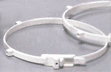 DUNDAS JAFINE INC, Dundas Jafine 3 in to 4 in. SAE 56 White Duct Clamp Plastic