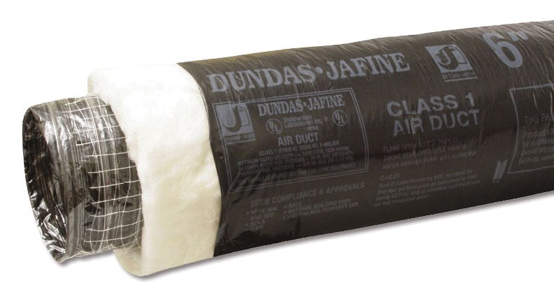 Dundas Jafine, Dundas Jafine BPC625 6" X 25' Black Flexible Insulated Ducting Jacket