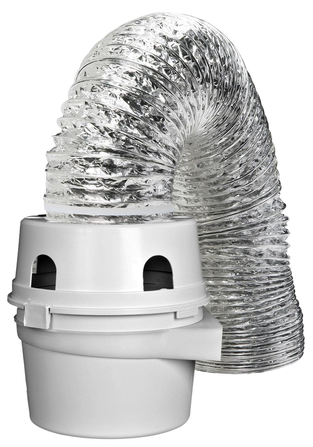 DUNDAS JAFINE INC, Dundas Jafine White Indoor Electric Dryer Vent Kit 4 in. x 5 L ft. with Plastic Lint Trap Bucket