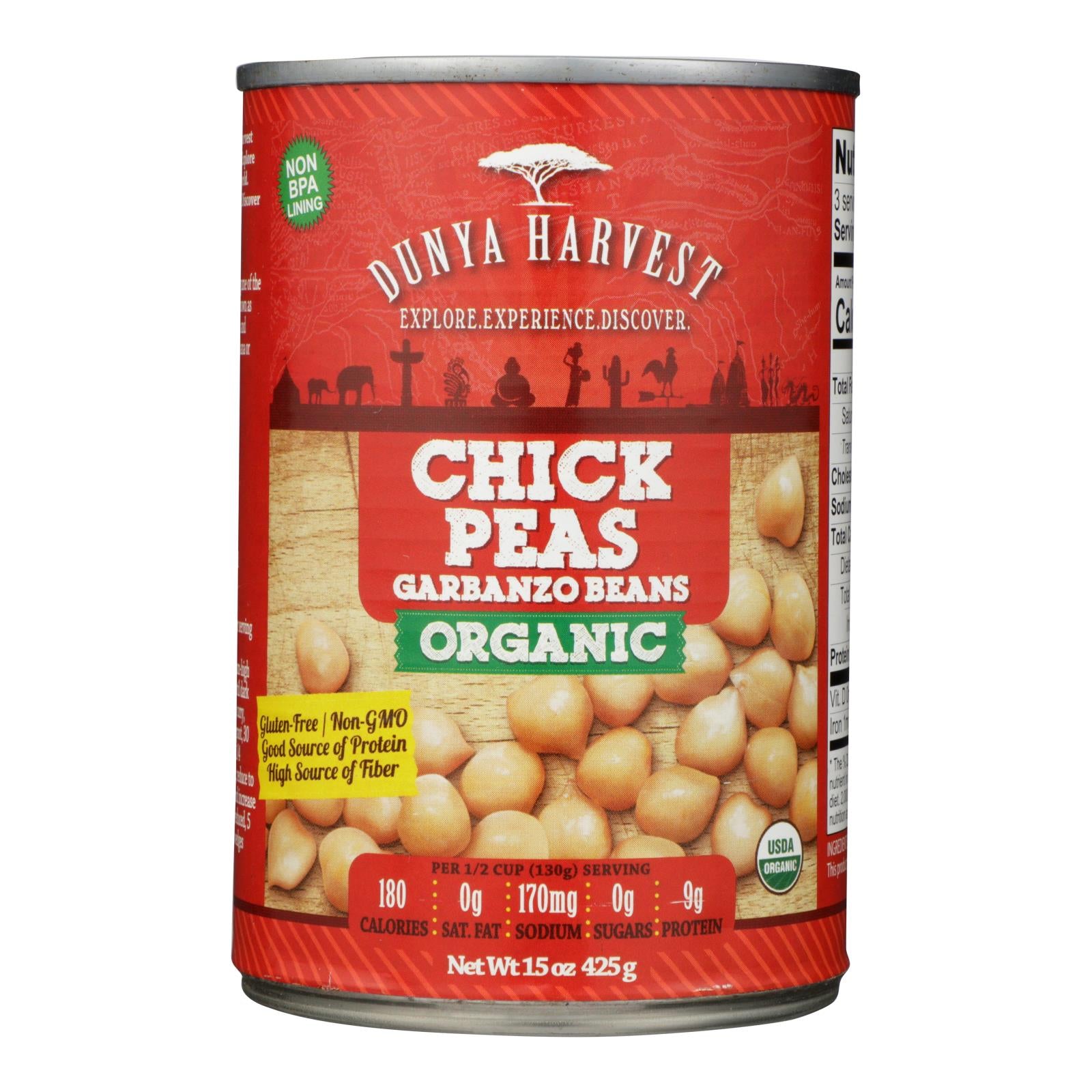 Dunya Harvest, Dunya Harvest - Chickpeas Can - Case of 12 - 15 OZ (Pack of 12)