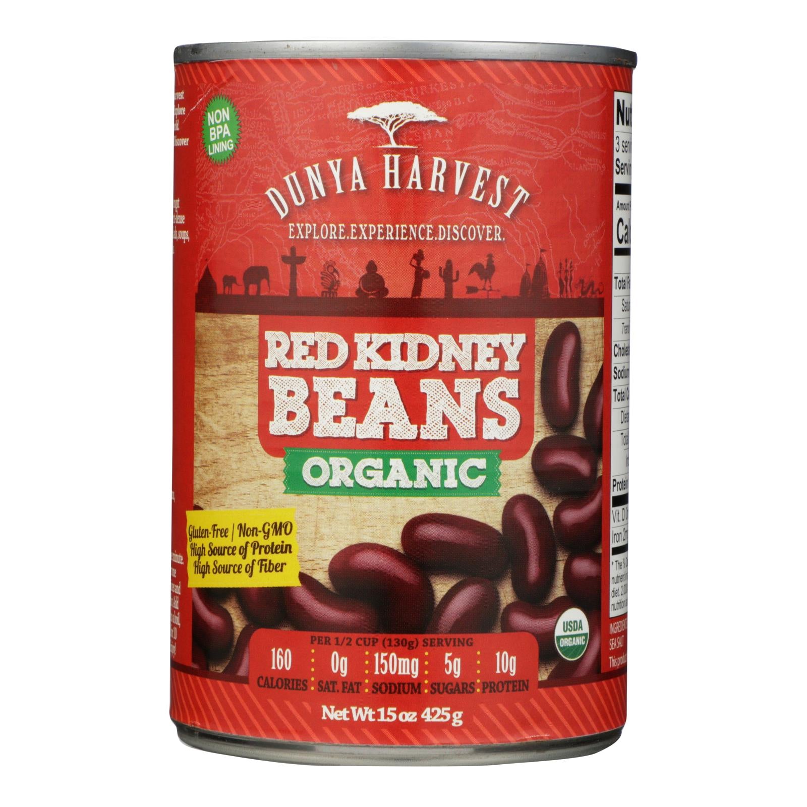 Dunya Harvest, Dunya Harvest - Red Kidney Beans Can - Case of 12 - 15 OZ (Pack of 12)