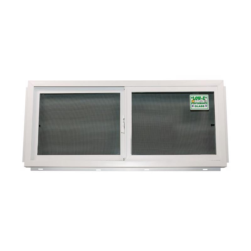 DUO-CORP, Duo-Corp Vinyl Frame 1/2 in. Insulated Glass Double Slider Basement Window 32 x 22 in.