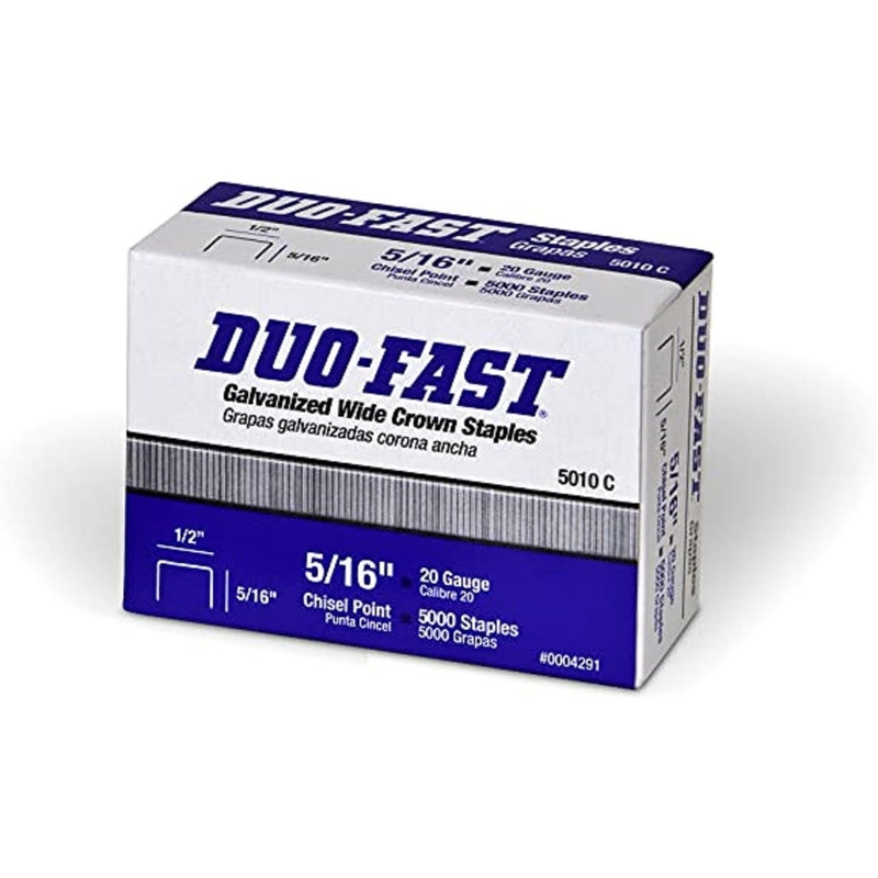 PASLODE REMODELING, Duo-Fast 5000 Series 1/2 in. W X 5/16 in. L 20 Ga. Wide Crown Staples 5000 pk (Pack of 20)