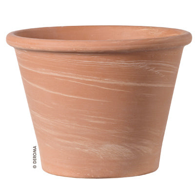 Deroma, Duo Planter, Round, White Clay, 6-In. (Pack of 16)