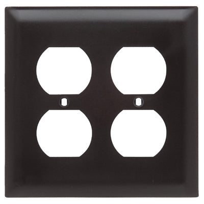 Pass & Seymour, Duplex Nylon Wall Plate, 2-Gang, Brown (Pack of 12)