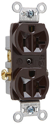 Pass & Seymour, Duplex Outlet, Heavy-Duty, Brown, 125-Volt, 20-Amp