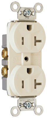 Pass & Seymour, Duplex Receptacle, Tamper-Resistant, Light Almond, 20-Amp, 125-Volt