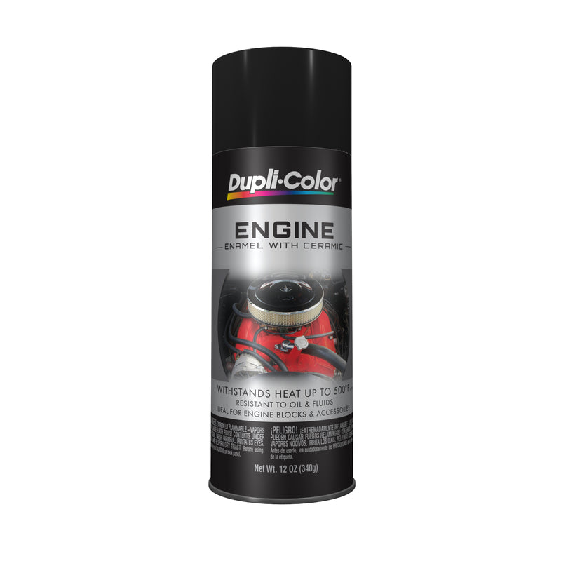 THE SHERWIN-WILLIAMS COMPANY, Dupli-Color Gloss Black Engine Enamel Spray with Ceramic 12 oz (Pack of 6)