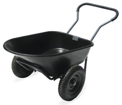 High Country Plastics, Dura Lawn Cart, Black, 6-Cu. Ft.