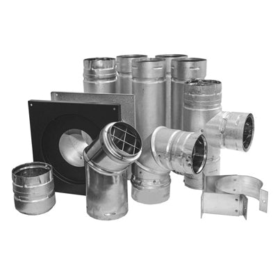 M&G DURAVENT INC, DuraVent 3 in. H X 11.5 in. W Silver Steel Pellet Vent Kit