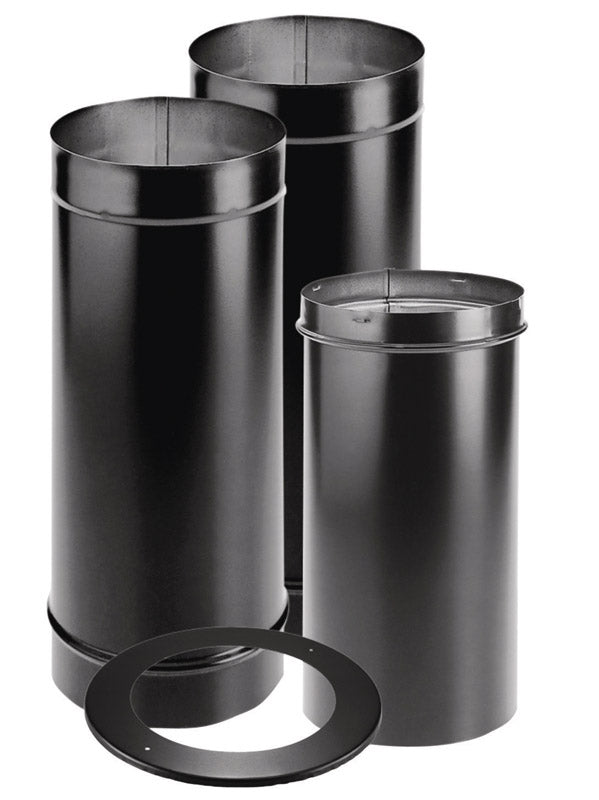 M & G DURAVENT INC, DuraVent  DuraBlack  6 in. Dia. x 31 in. L Galvanized Steel  Stove Pipe