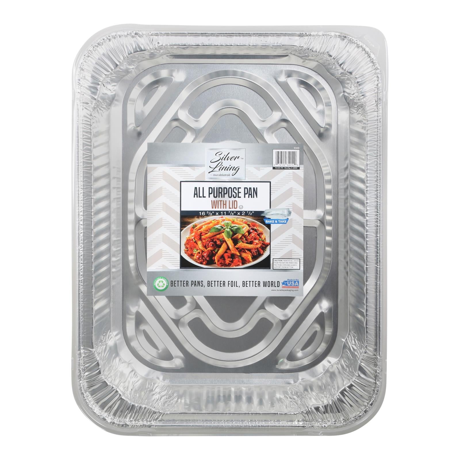 Durable Foil, Durable Foil - Alum Pan All Prps Lid - Case of 12 - 1 CT (Pack of 12)