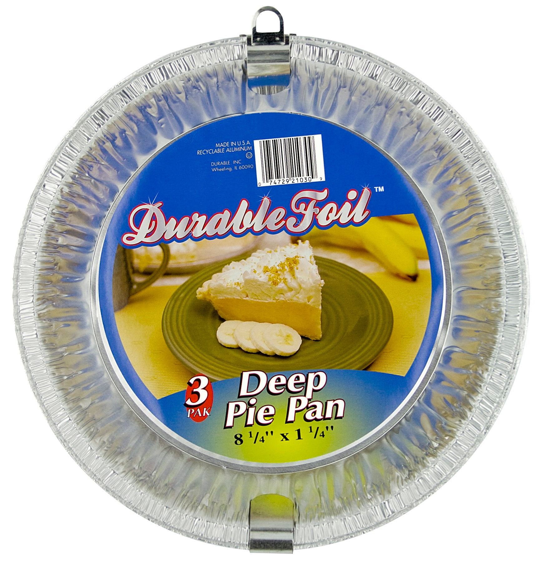 Durable Foil, Durable Foil D21030 8" Aluminum Deep Pie Pans 3 Count (Pack of 12)