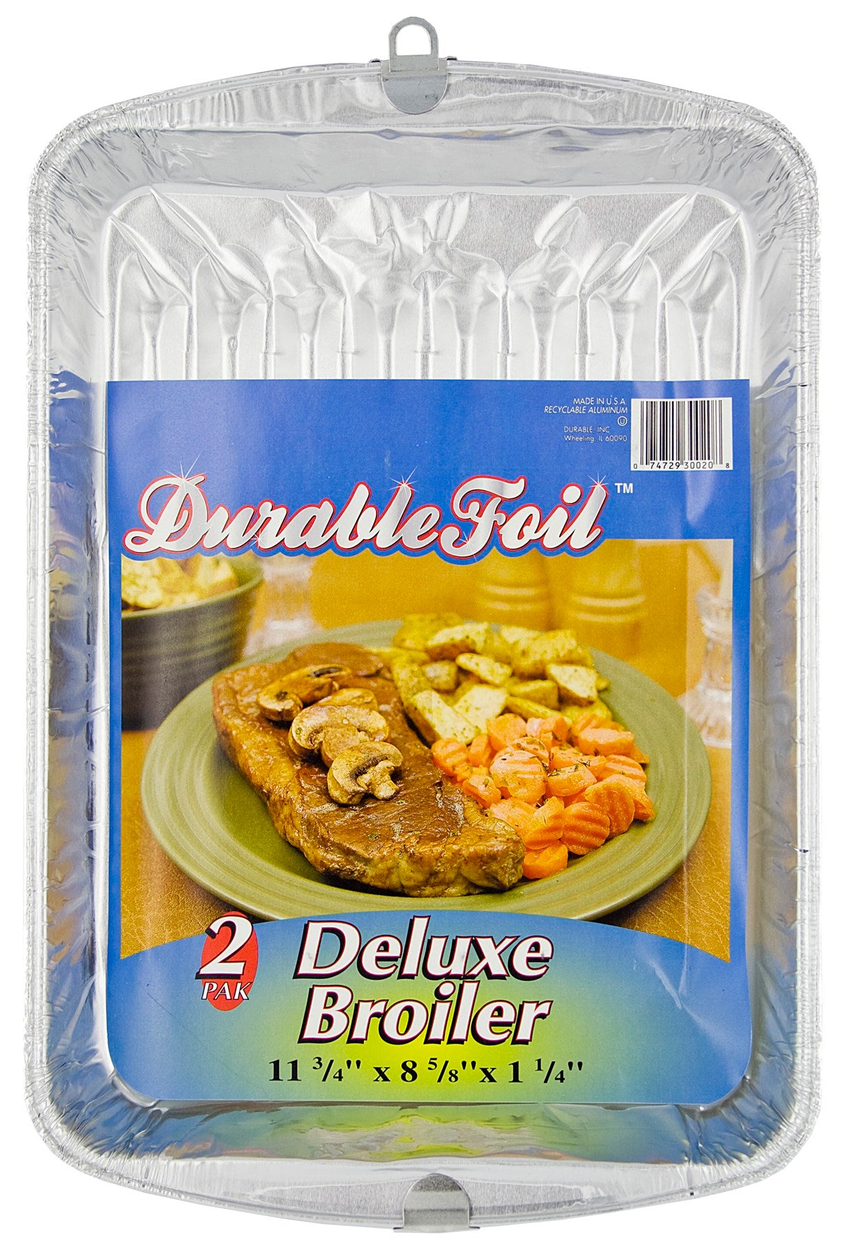 Durable Foil, Durable Foil D30020 11" Aluminum Deluxe Broiler 2 Count (Pack of 12)