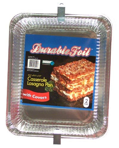 DURABLE INC, Durable Foil D48020 11-3/4" Aluminum Casserole Lasagna Foil Pan