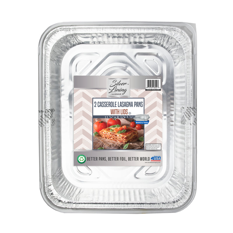 DURABLE INC, Durable Foil D48020 11-3/4" Aluminum Casserole Lasagna Foil Pan