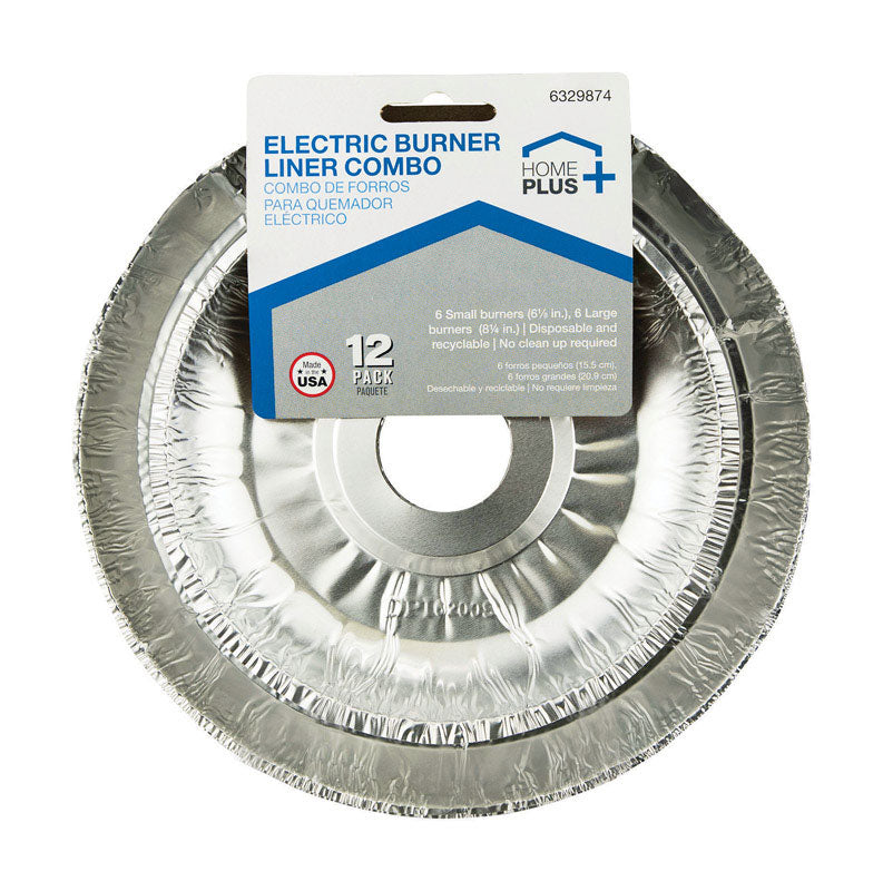 Home Plus, Durable Foil D62120 Durable Foil™ Round Electic Burner Liners (Pack of 12)