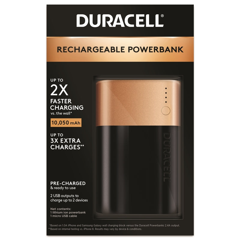 DURACELL DISTRIBUTING INC, Duracell 3X Rechargeable Power Bank 10050 mAh 1 pk