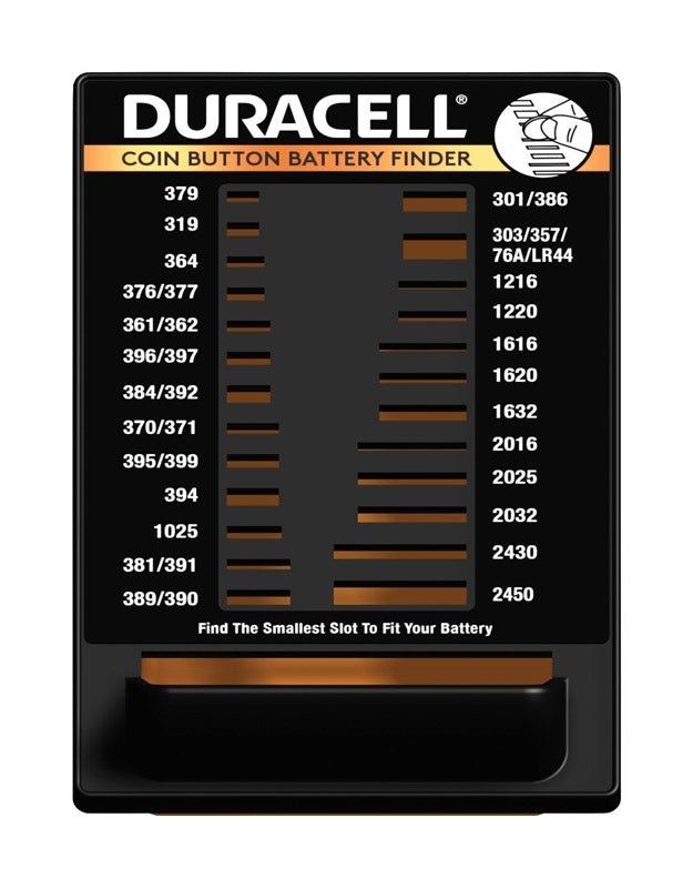 Duracell, Duracell  7.2 in. H x 2.2 in. W x 4 in. L Black  Wall Mount  Battery Finder Display  Metal