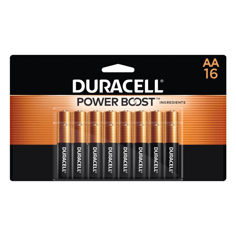 DURACELL DISTRIBUTING INC, Duracell Coppertop AA Alkaline Batteries 16 pk Carded