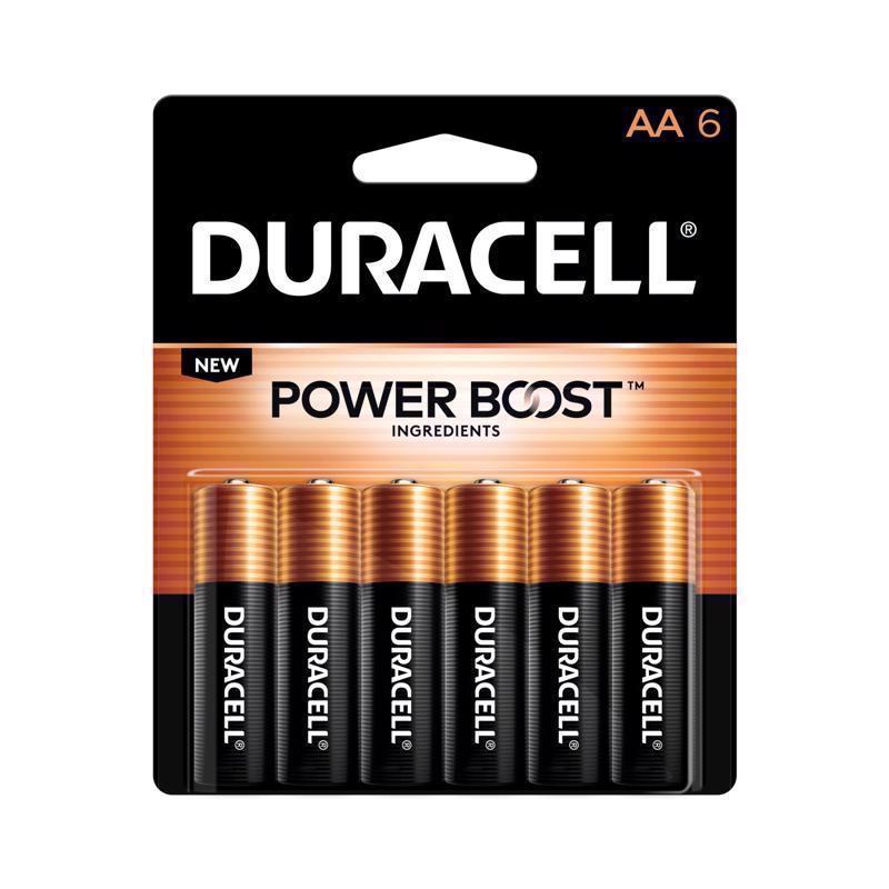 DURACELL DISTRIBUTING INC, Duracell Coppertop AA Alkaline Batteries 6 pk Carded