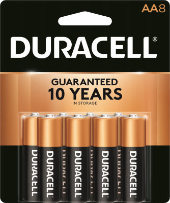 DURACELL DISTRIBUTING INC, Duracell Coppertop AA Alkaline Batteries 8 pk Carded (Pack of 8)