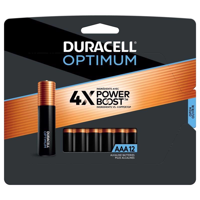 DURACELL DISTRIBUTING INC, Duracell Optimum AAA Alkaline Batteries 12 pk Carded