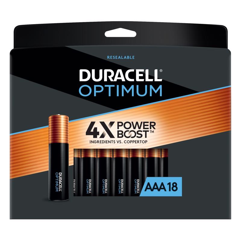 DURACELL DISTRIBUTING INC, Duracell Optimum AAA Alkaline Batteries 18 pk Carded