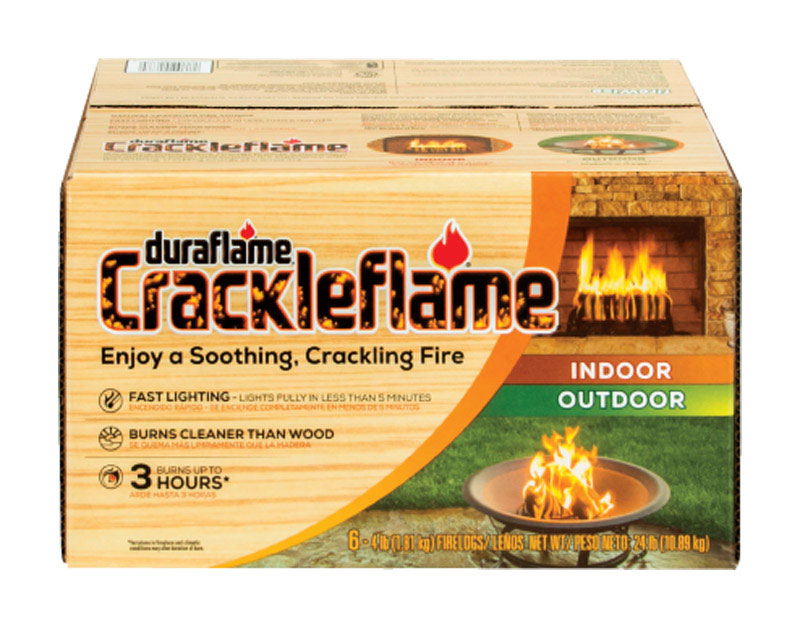 DURAFLAME INC, Duraflame  Crackleflame  Crackling Fire Log  6 pk