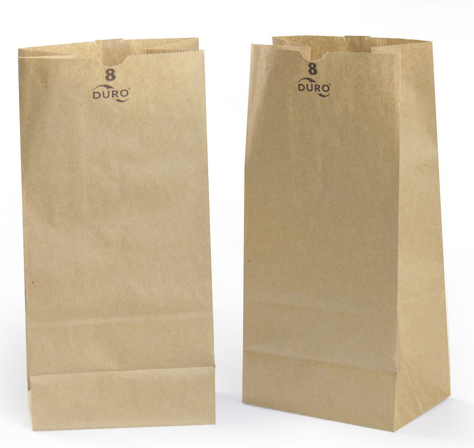 R3 Redistribution, Duro Bag Mfg. Co. 71008 6-1/8 X 4-1/8 X 12-7/16 #8 Kraft Super Duty Paper Bags (Pack of 400)