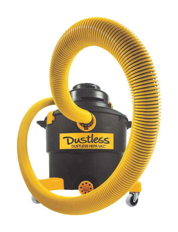 LOVE-LESS ASH COMPANY, Dustless 16 gal Corded HEPA Wet/Dry Vacuum 10.6 amps 120 V 5 HP