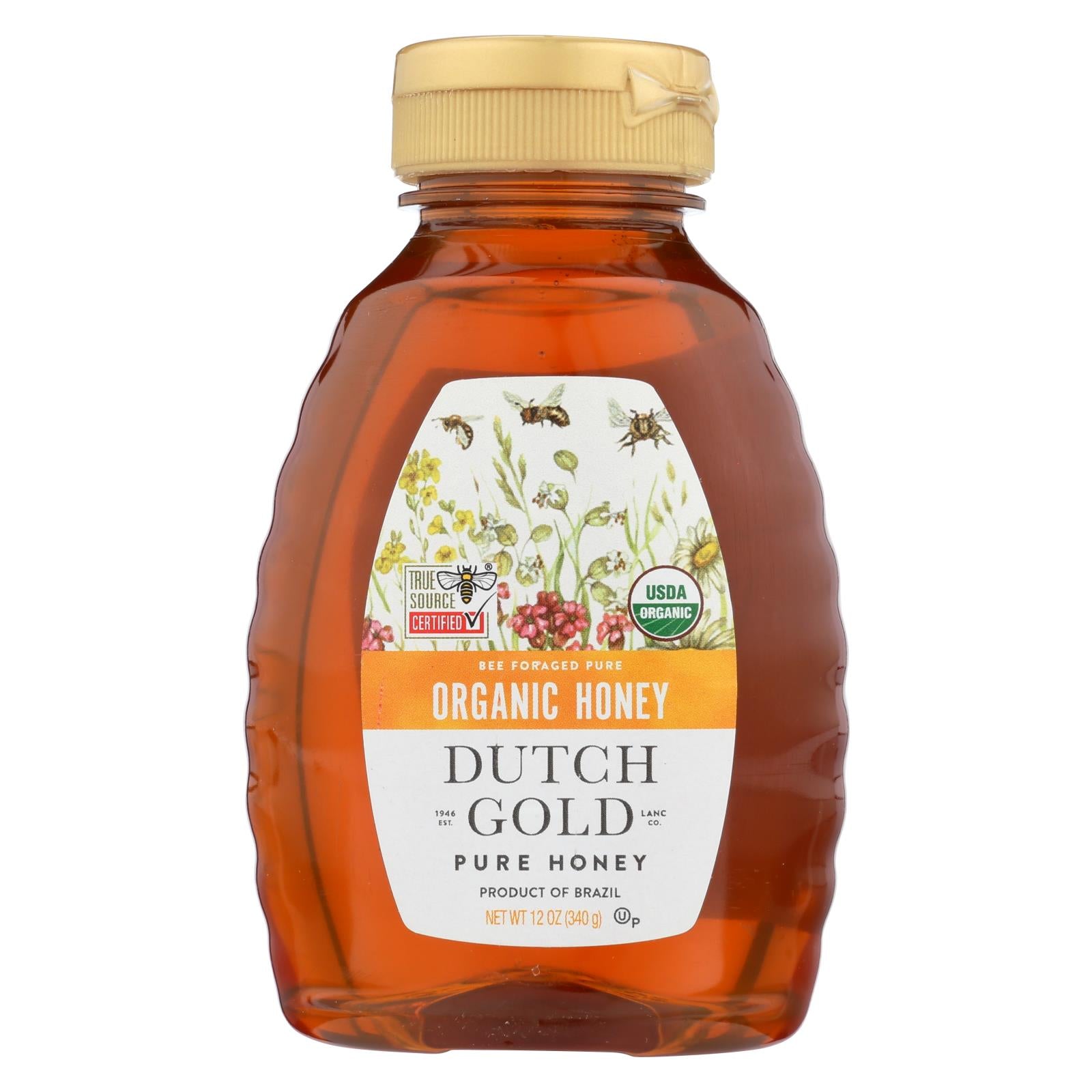 Dutch Gold Honey, Dutch Gold Honey Organic Wildflower Honey - Case of 6 - 12 oz. (Pack of 6)